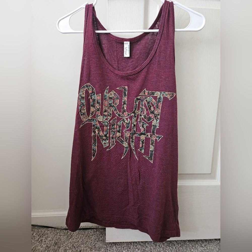 Our Last Night Band Maroon Tank Top